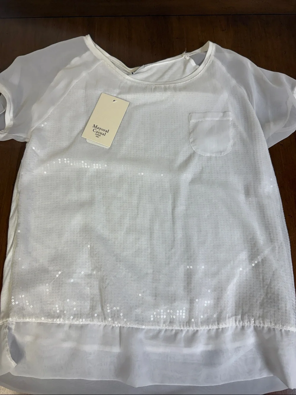 Mayoral girls sequin shirt